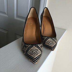 J.Crew Straw Heels